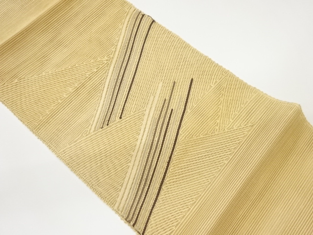 絽紐通し斜線模様織出し名古屋帯